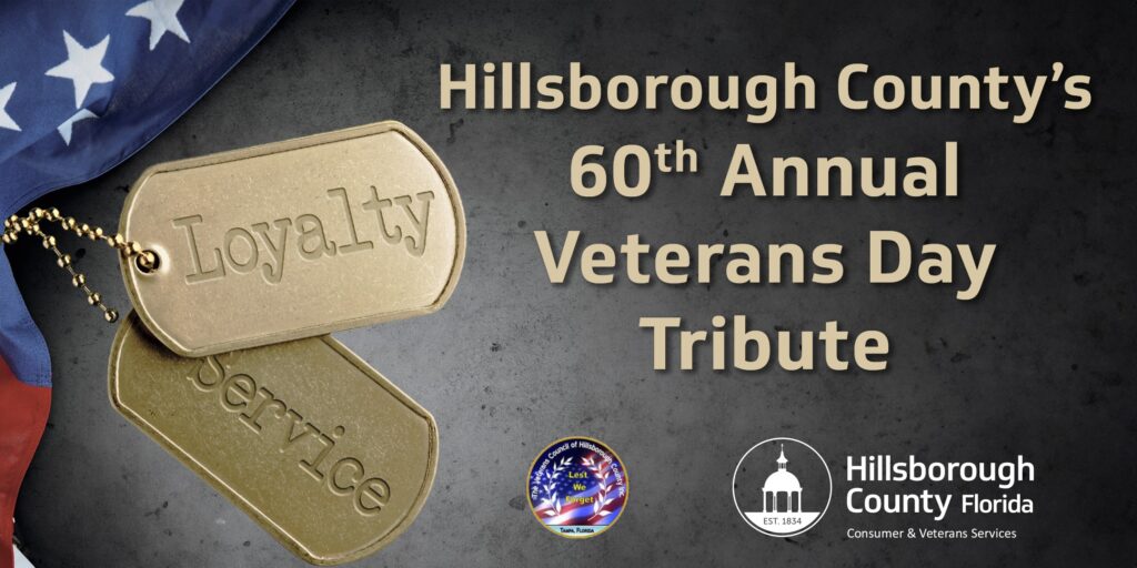 Hillsborough County's 60th Annual Veterans Day Tribute invite.