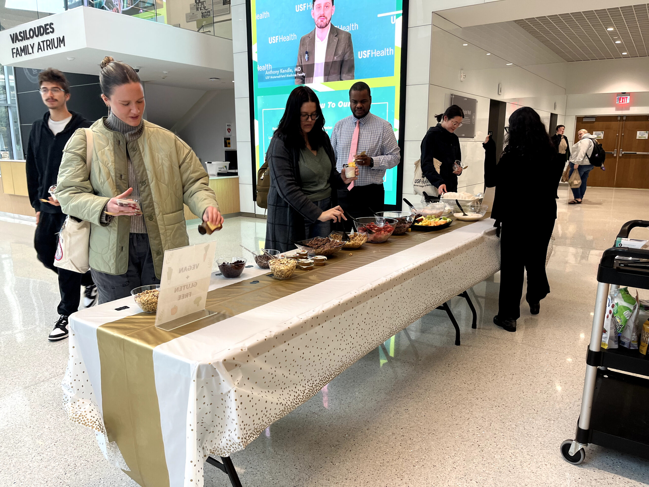 Yogurt parfait bar at the Treat Yourself event.