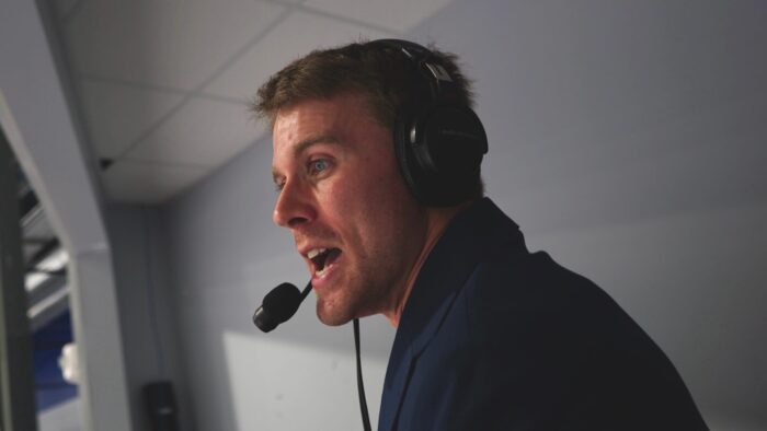 Cameron Churilla calling plays. Photo By: @emmaxbrockman and @jayitsjayda on Instagram.